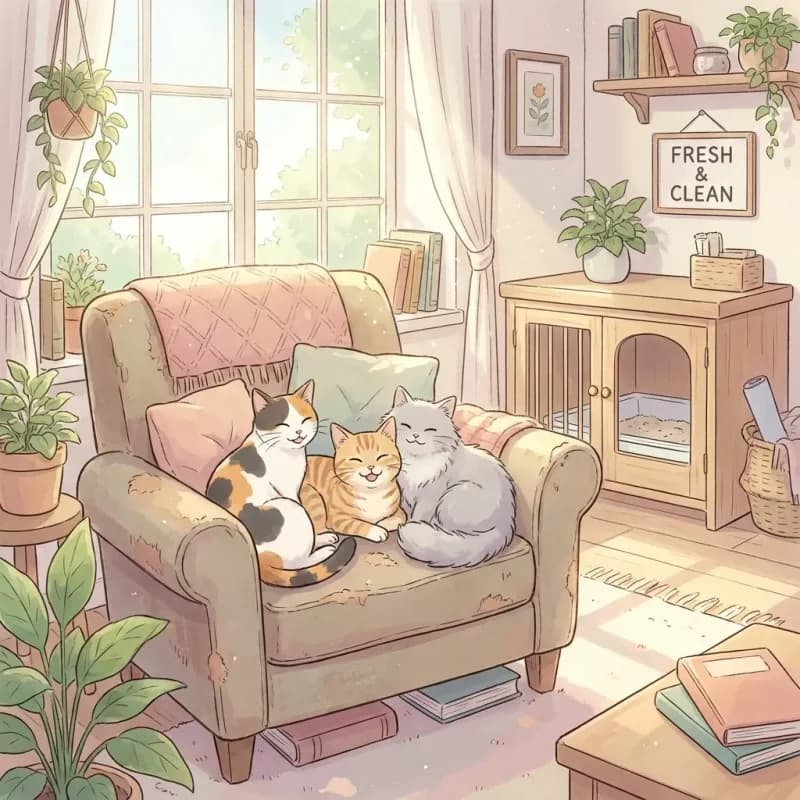 Best cat litter for multiple cats - fresh home with many cats