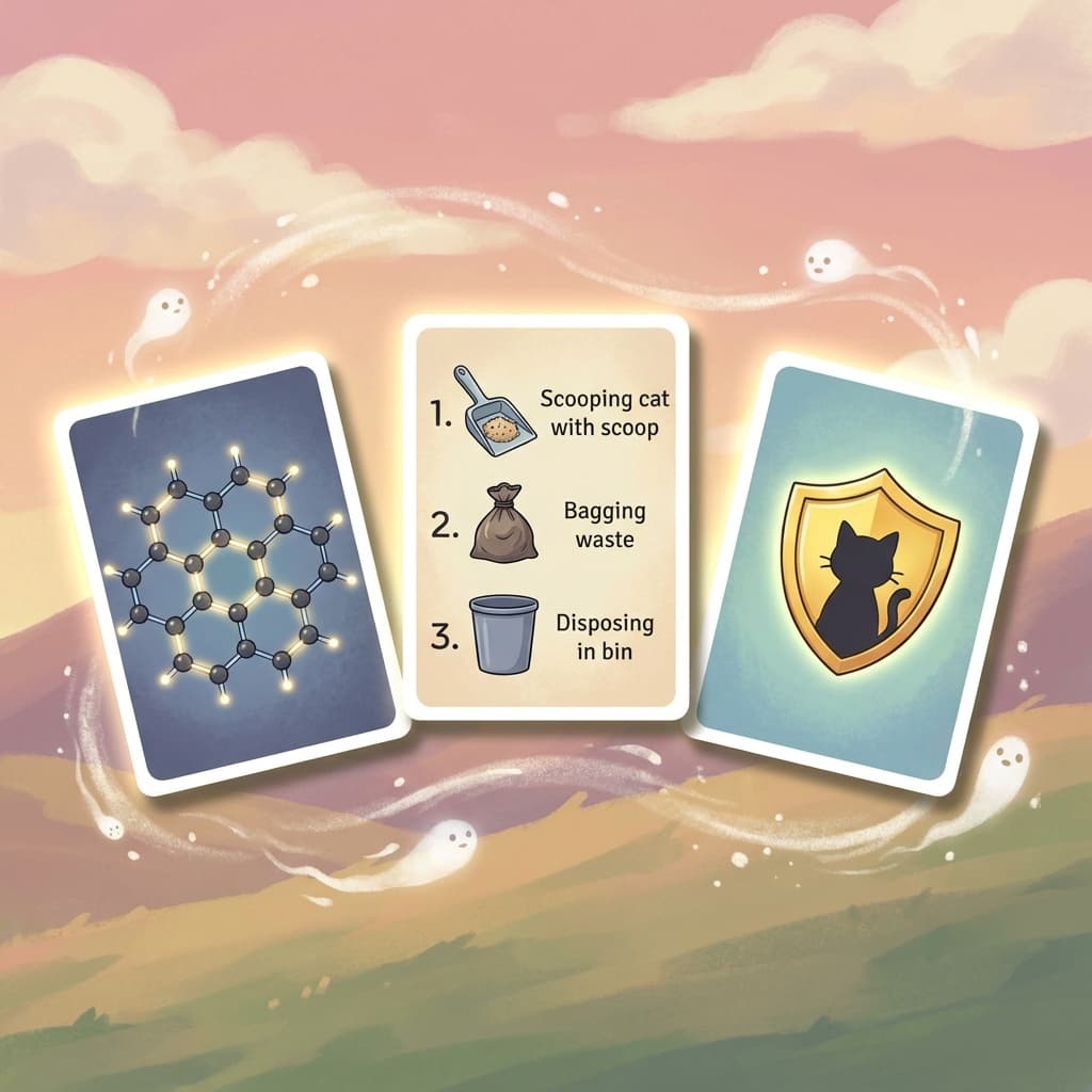 Trois illustrations flottantes de cartes de guides