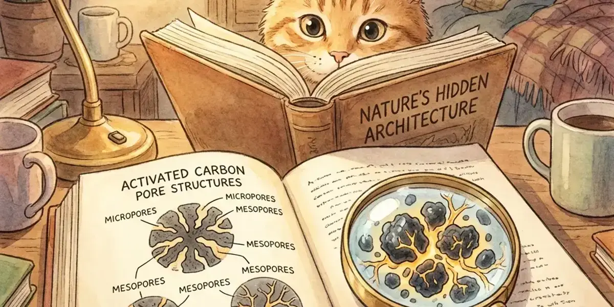 Coin lecture chaleureux avec un livre ouvert, des schémas et un chat curieux