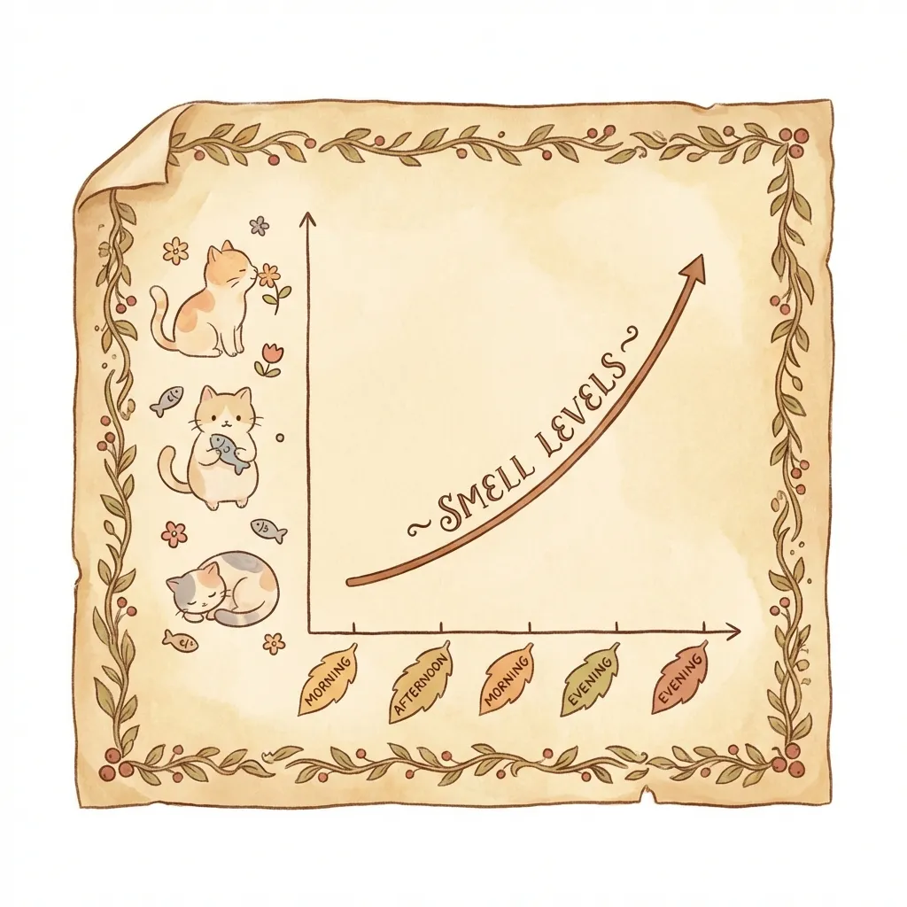 Chart showing ammonia spikes over 14 days with different frequencies