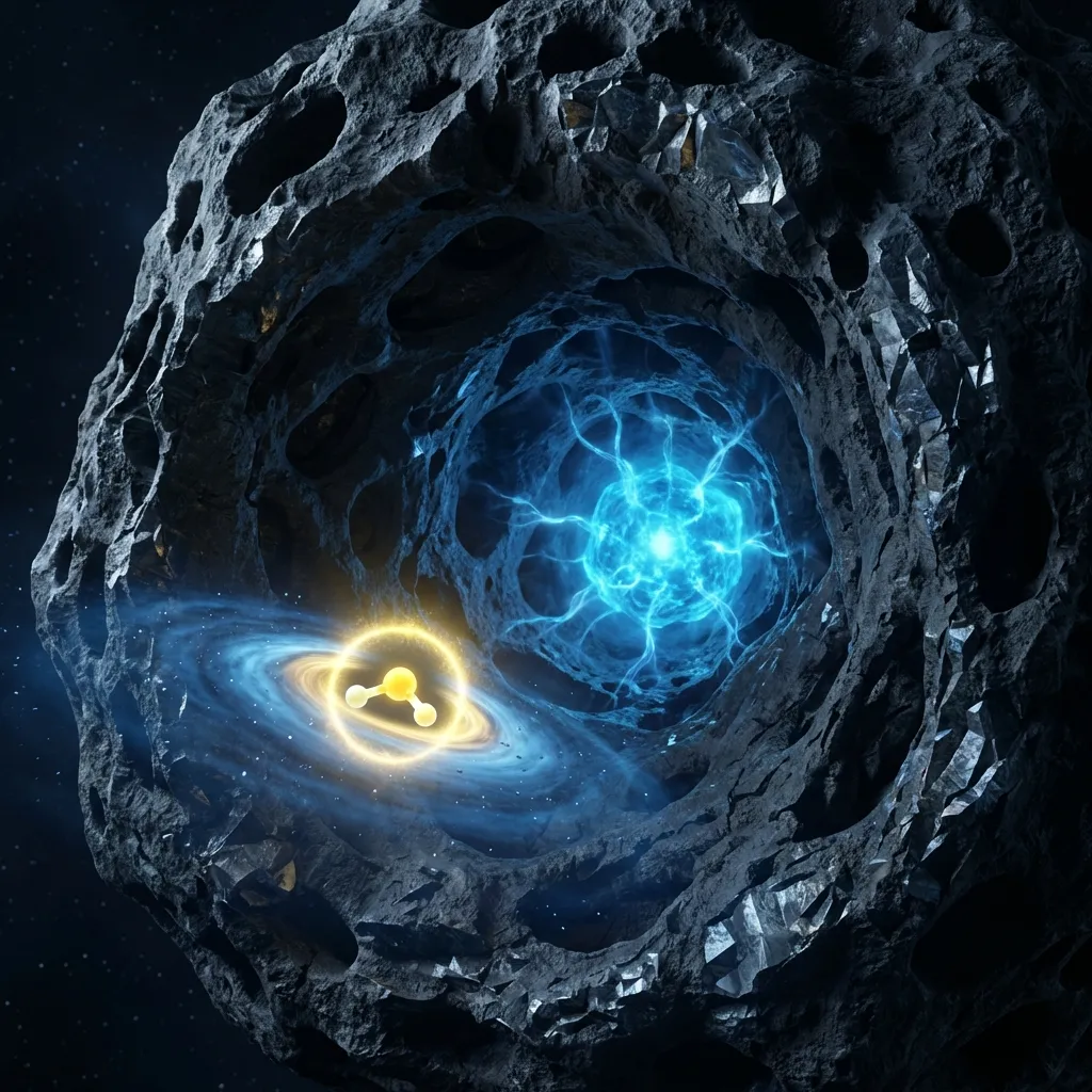 Ammonia molecule being trapped by activated carbon vortex