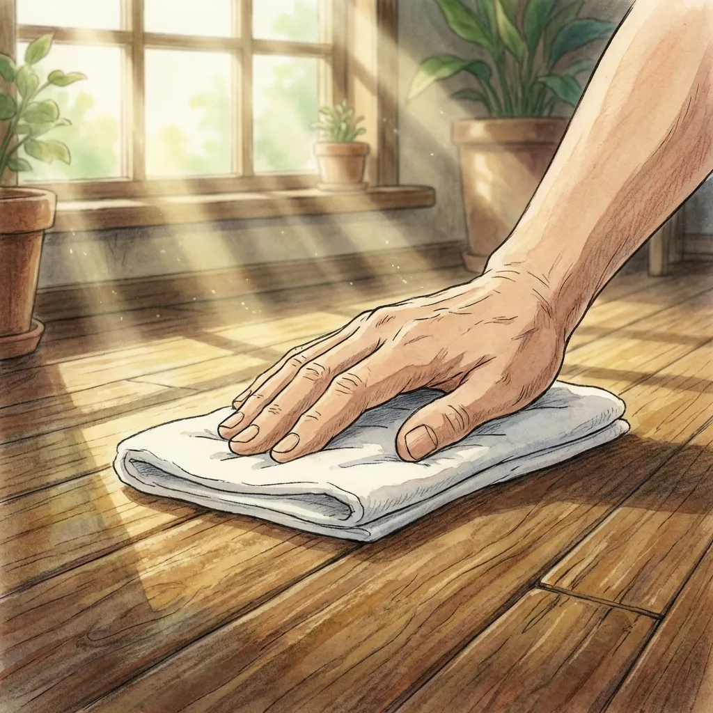 Gently cleaning cat pee from hardwood floor without damaging finish