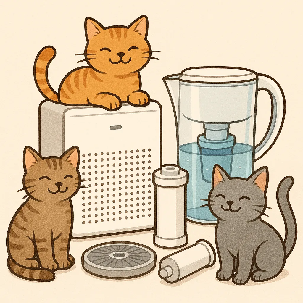 Cat near odor-free litter box - activated carbon eliminates cat litter smell without perfumes