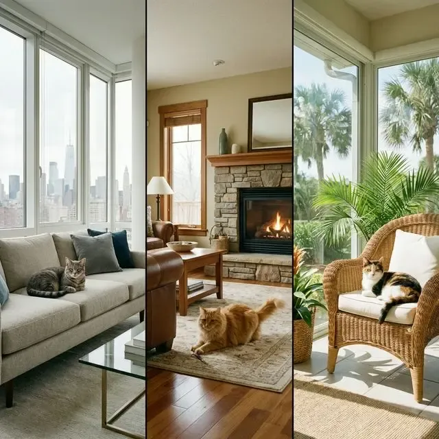 Diverse American homes across different climates